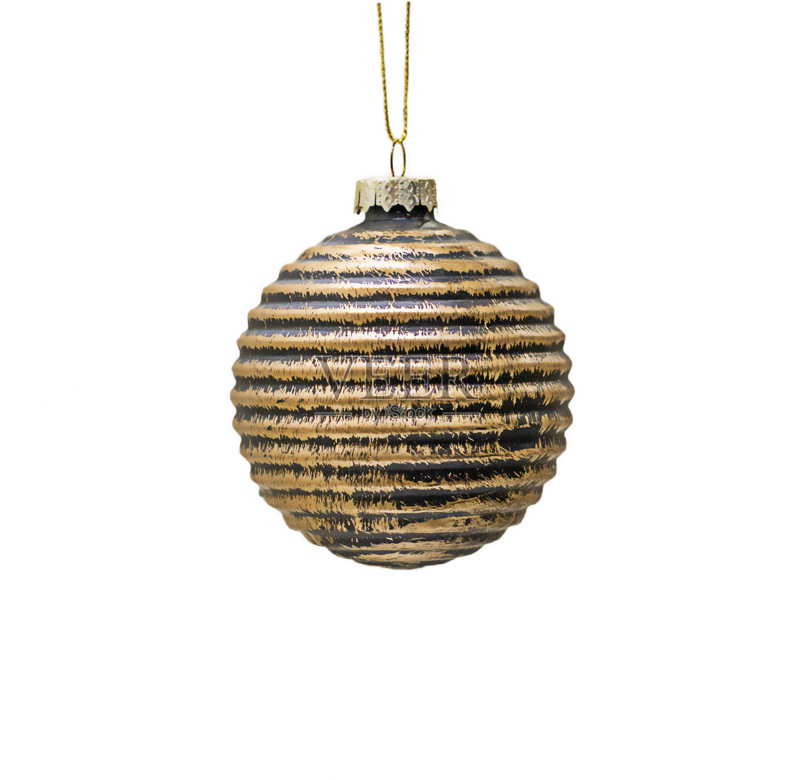 巨大的，闪亮的圣诞球孤立在白色的背景上。照片摄影图片