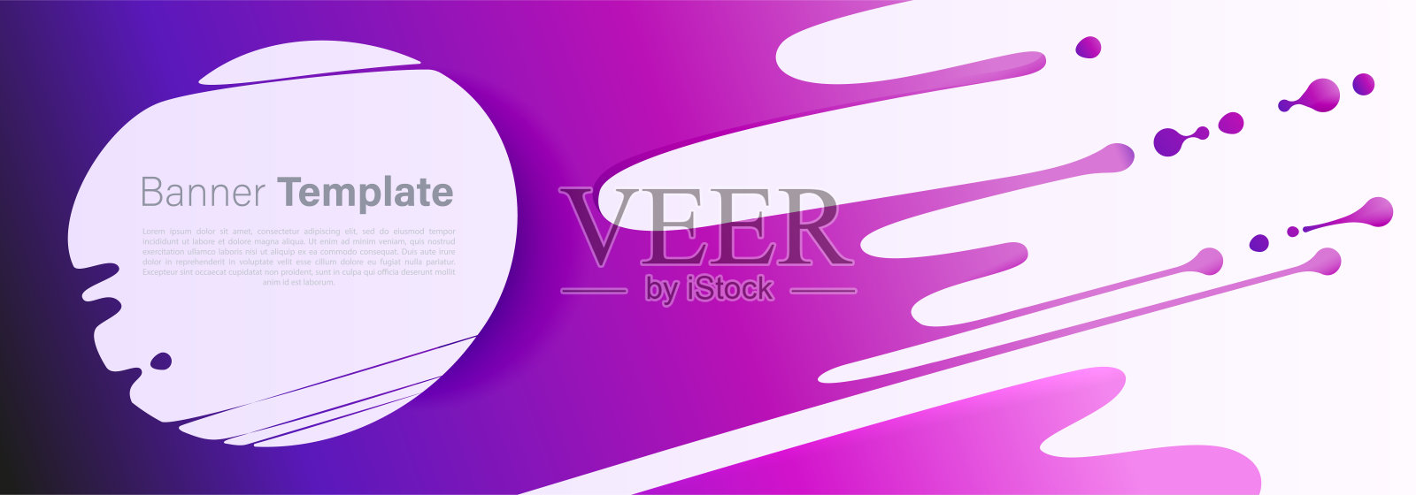 向量横幅传单模板集。未来的背景与复制空间插画图片素材