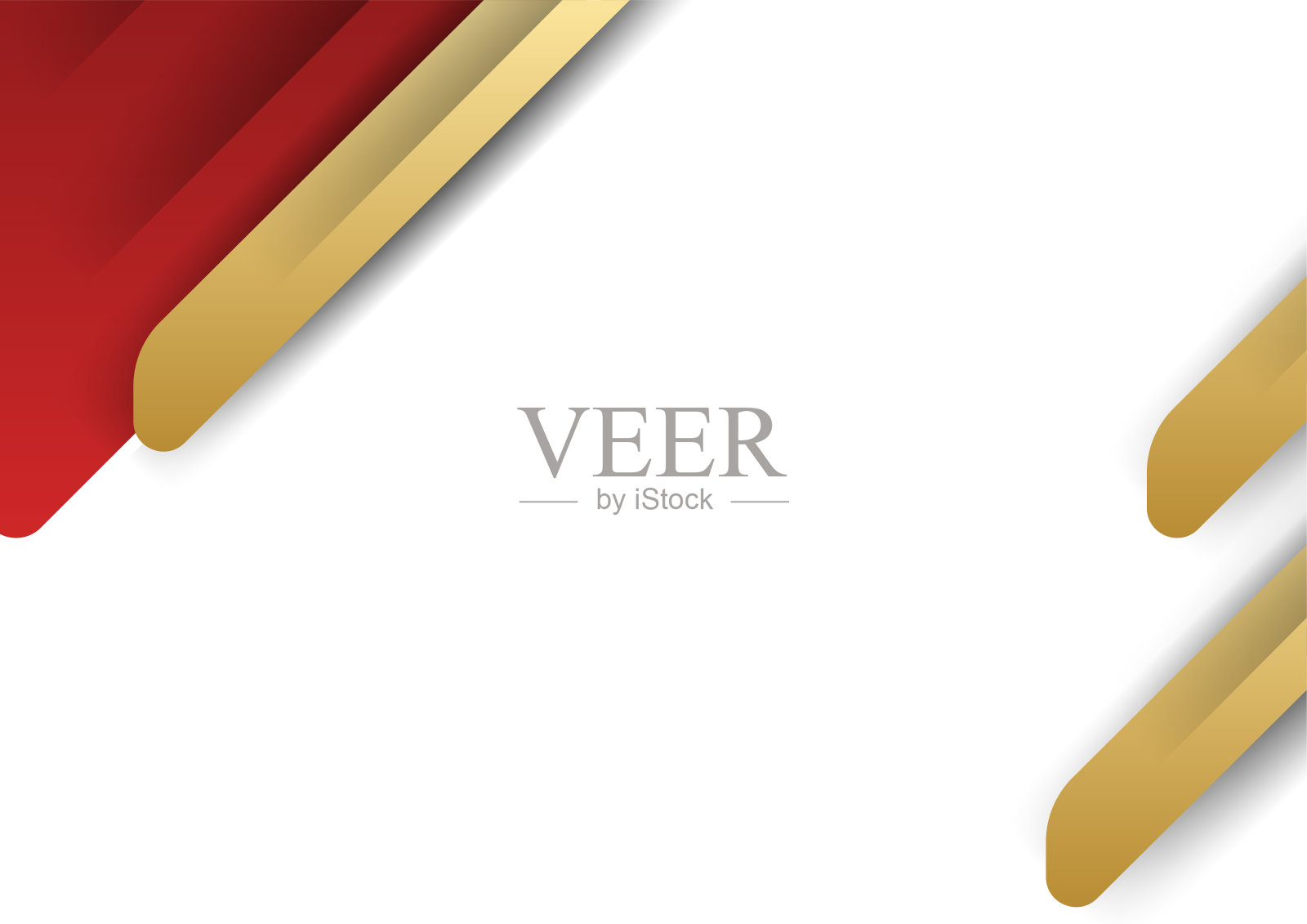 金色和红色抽象背景。现代抽象红色背景与黄金几何形状。插图来自矢量关于现代模板设计的甜蜜和优雅的感觉插画图片素材