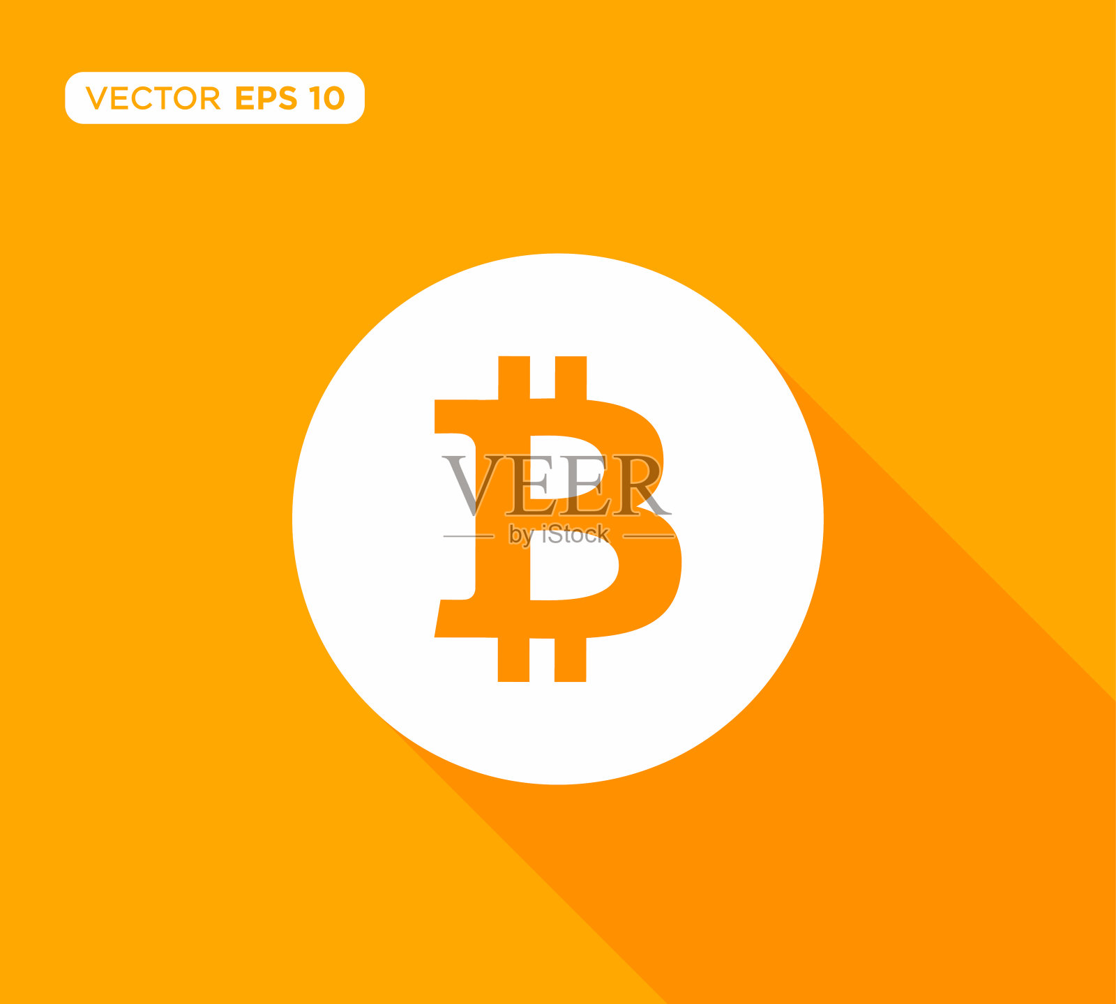 比特币标志图标矢量插图设计编辑可调整大小EPS 10插画图片素材