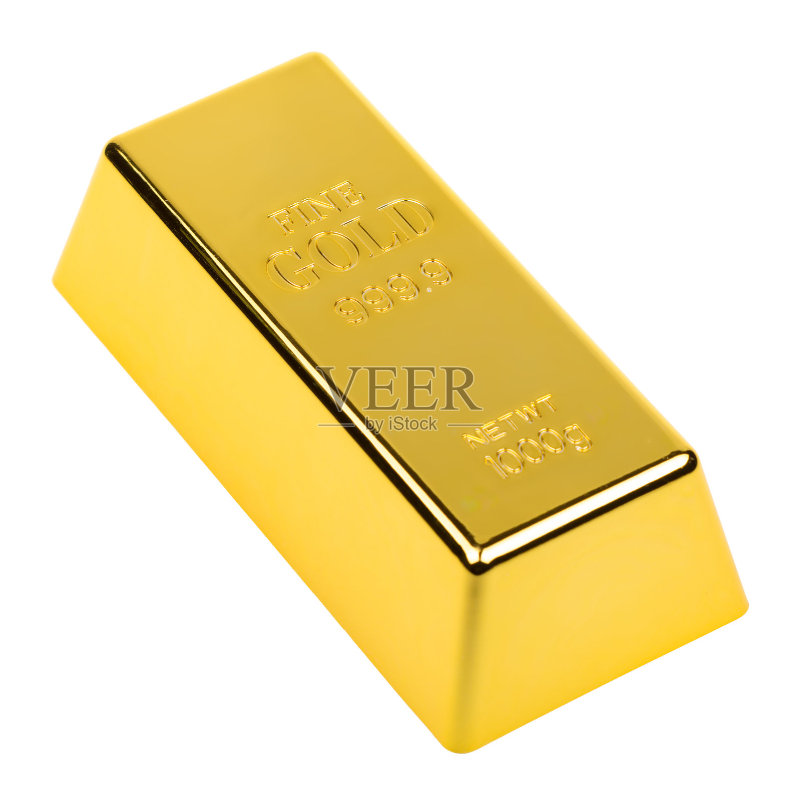 金条、贵金属锭被隔离在白色背景上照片摄影图片