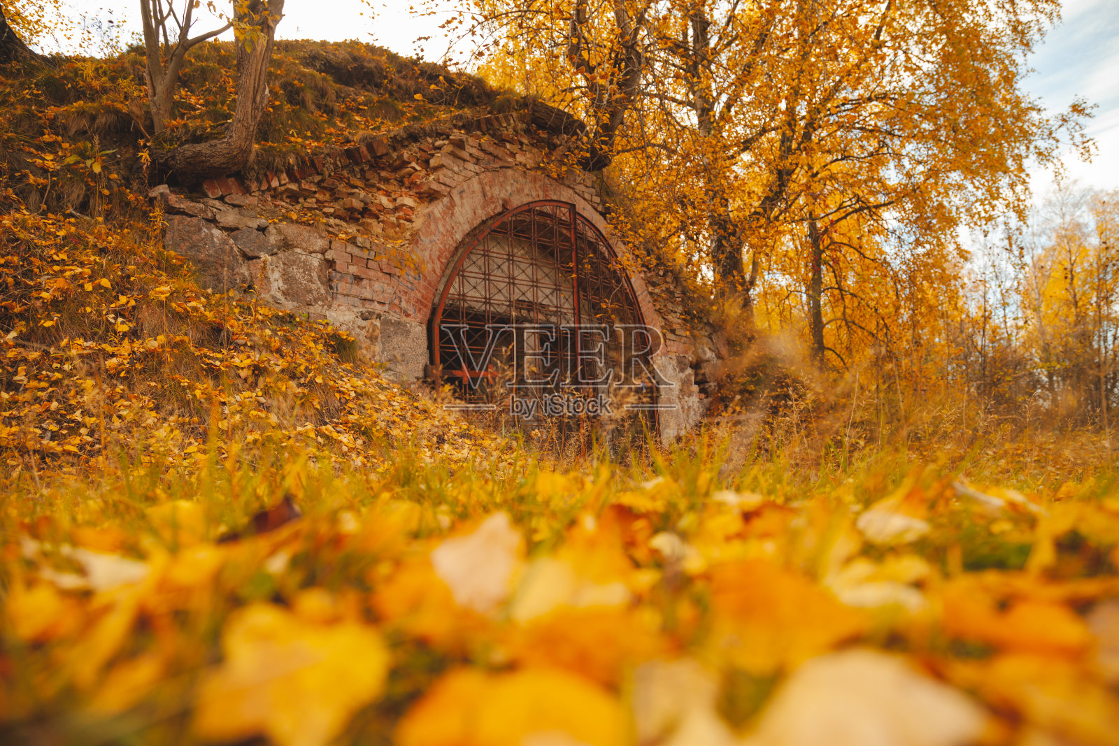 美丽的老建筑在一个阳光明媚的日子里照片摄影图片