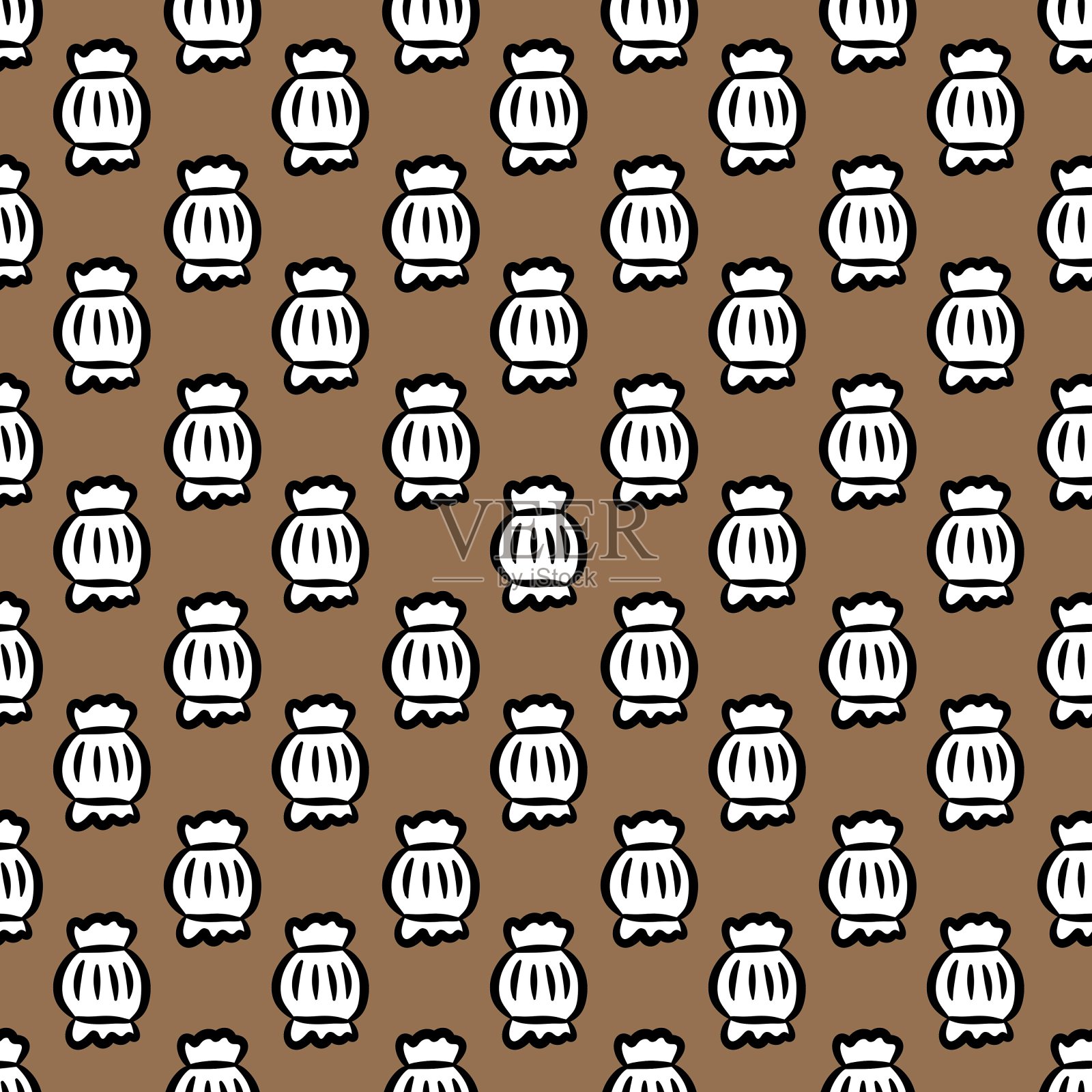 糖果卡通无缝模式插画图片素材