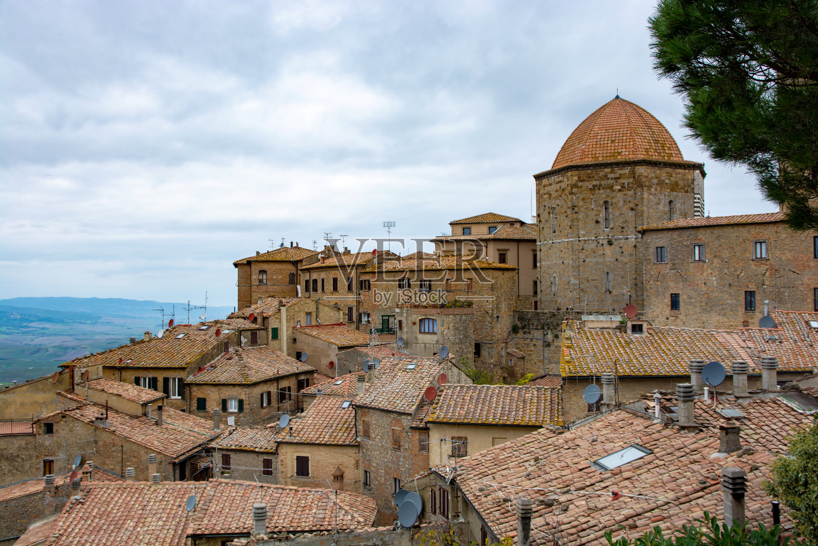 沃尔泰拉老城托斯卡纳照片摄影图片