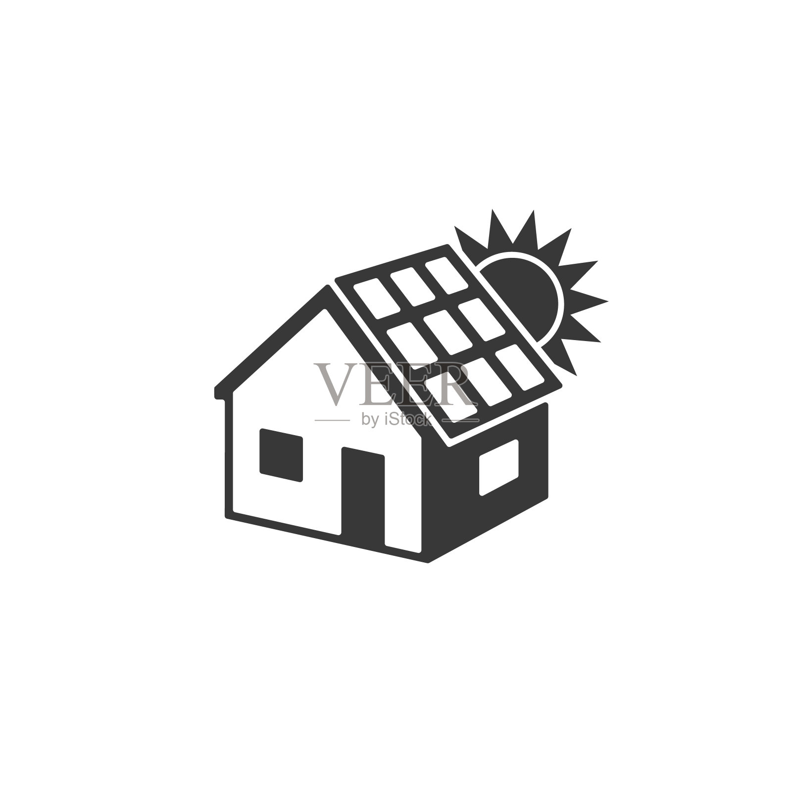 太阳能，电力服务，太阳电力，矢量平面图标图标素材