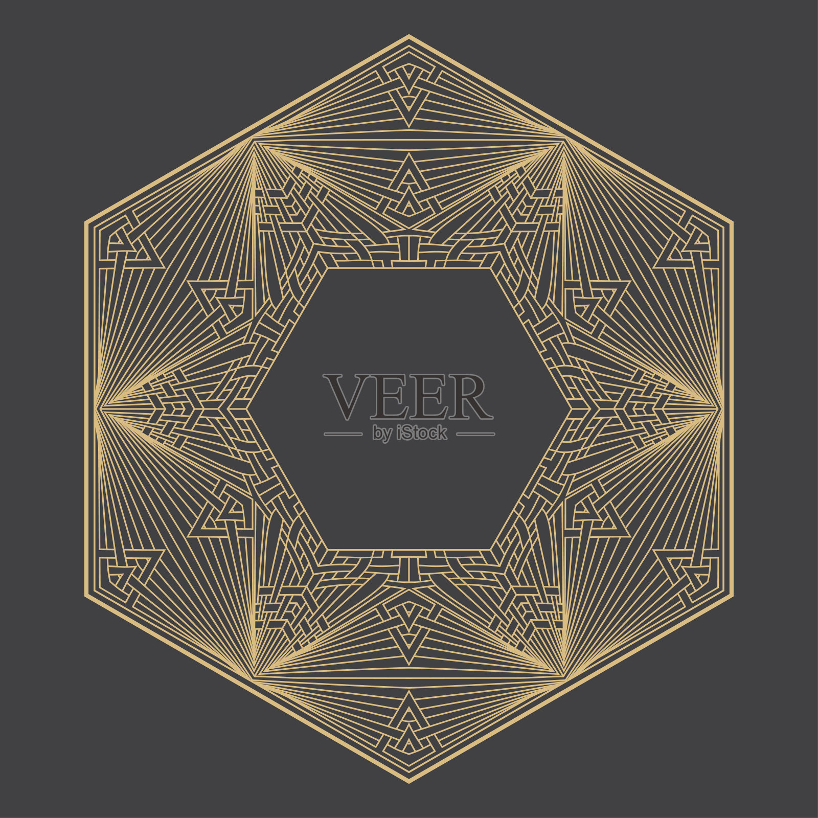 圆形装饰金框。插画图片素材