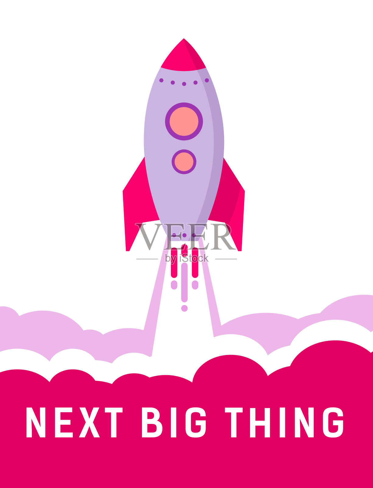 下一件大事是关于火箭起飞的背景信息。插画图片素材