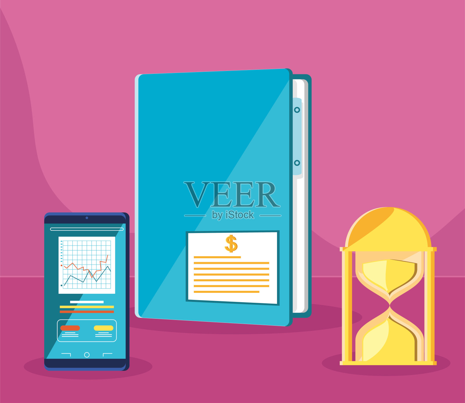 财务应用程序管理插画图片素材