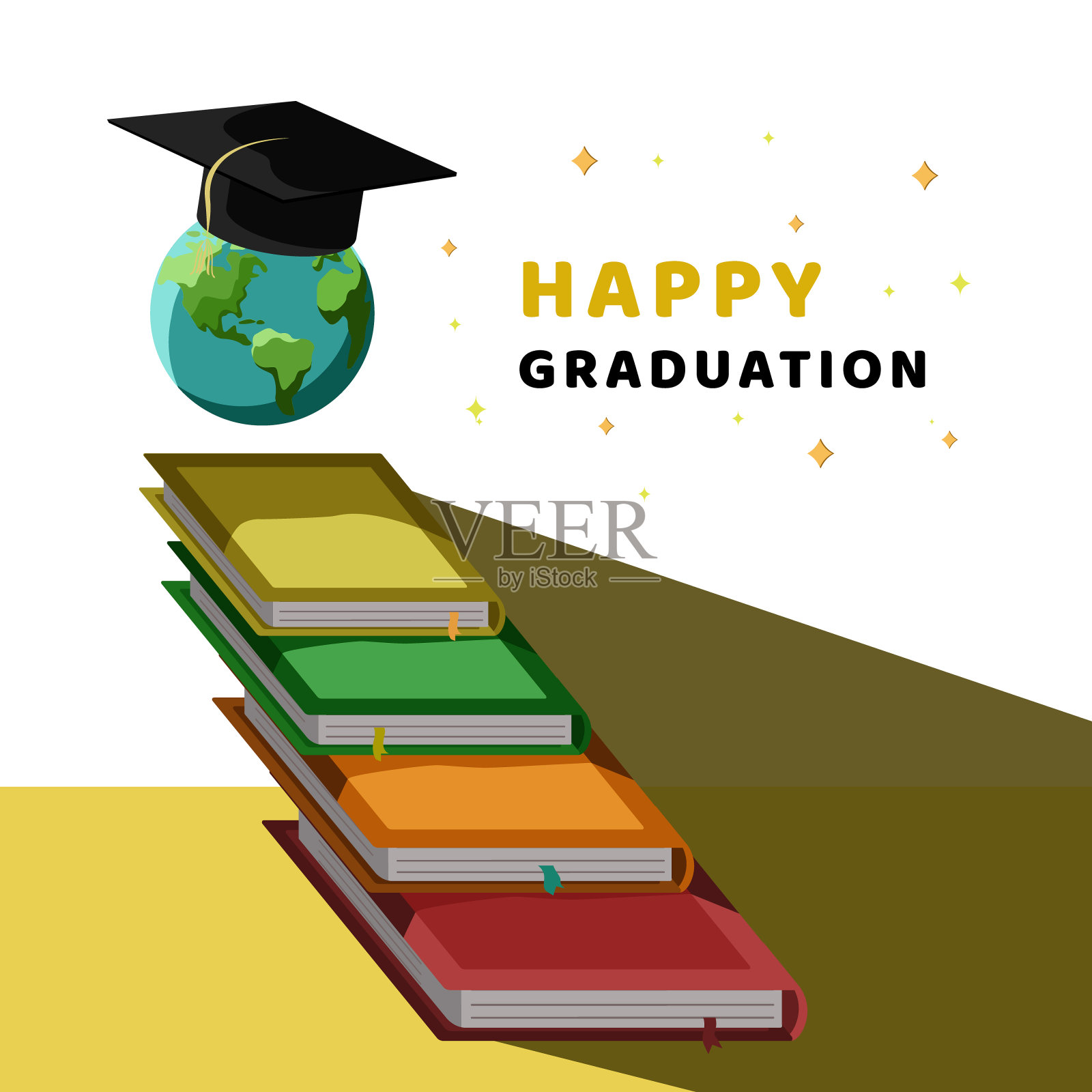 说明毕业快乐插画图片素材