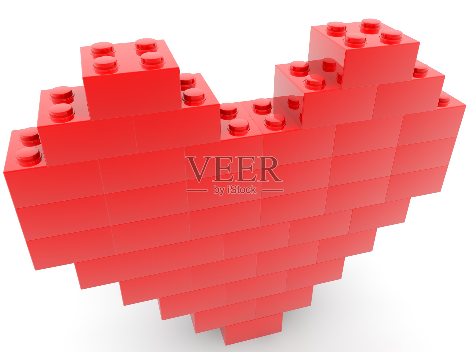 红心的背景由玩具砖建造照片摄影图片