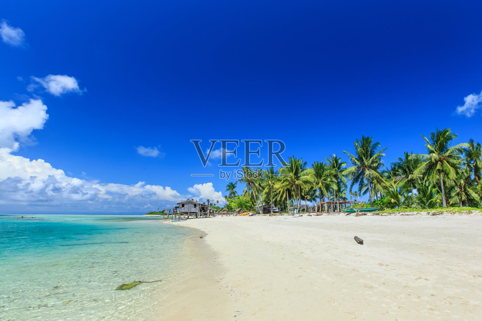 婆罗洲海吉普赛水村风景秀丽照片摄影图片