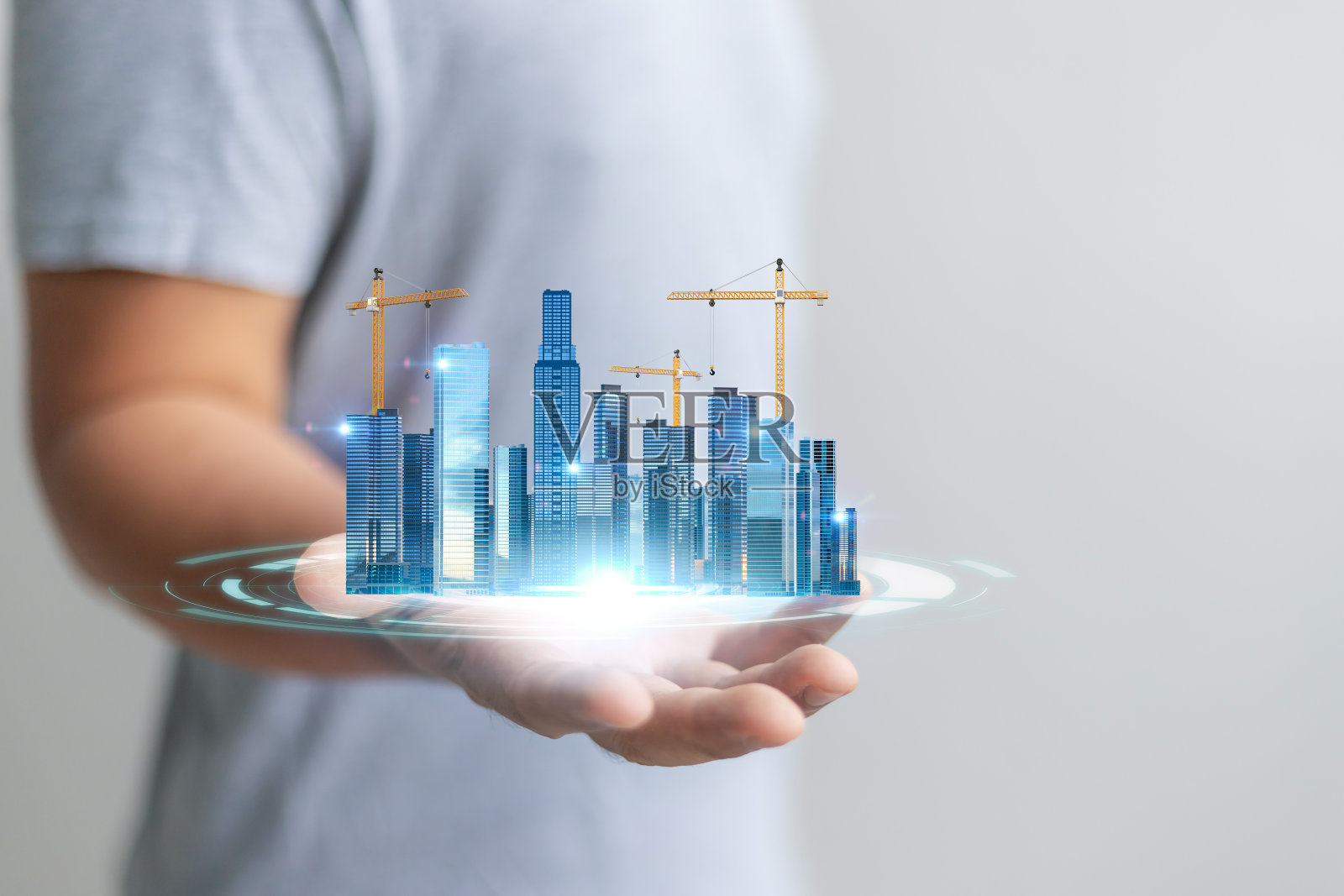 高层建筑的智慧城市照片摄影图片