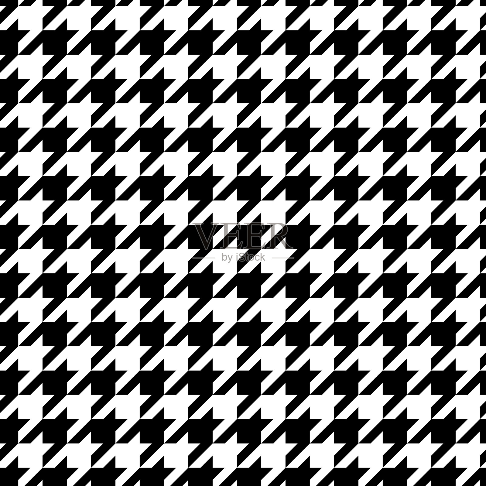 犬牙黑白织物无缝花纹。向量插画图片素材