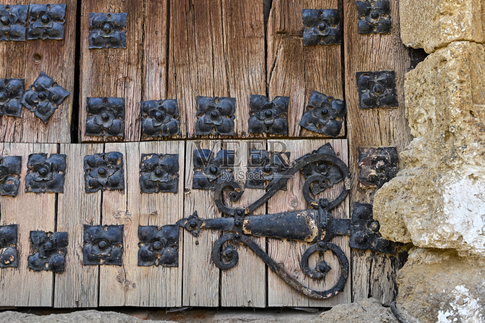 门锚的细节。照片摄影图片