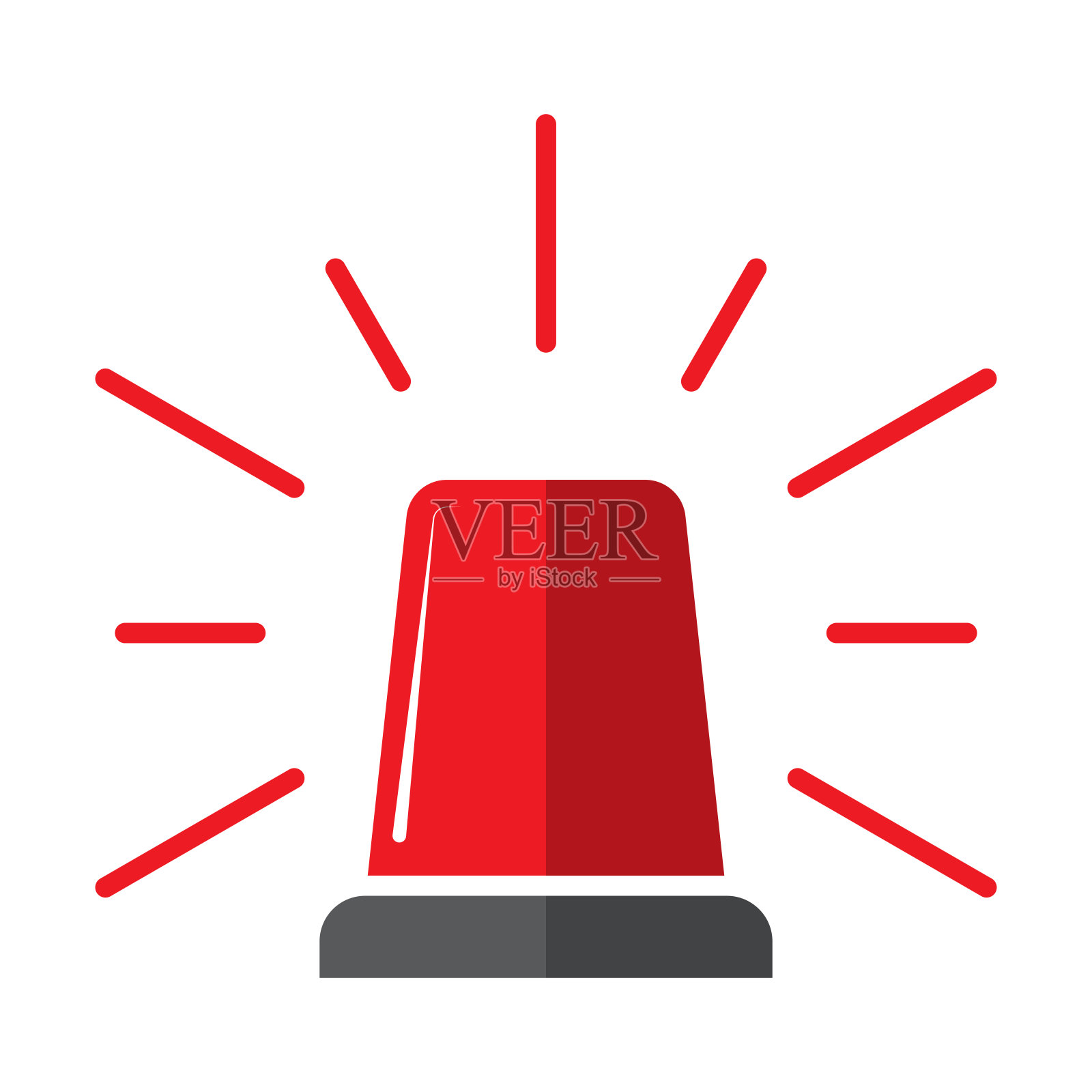 警报图标矢量紧急信号。救护车标志隔离在白色背景的平面设计，标志，网站，社交媒体，移动应用程序，UI插画图片素材