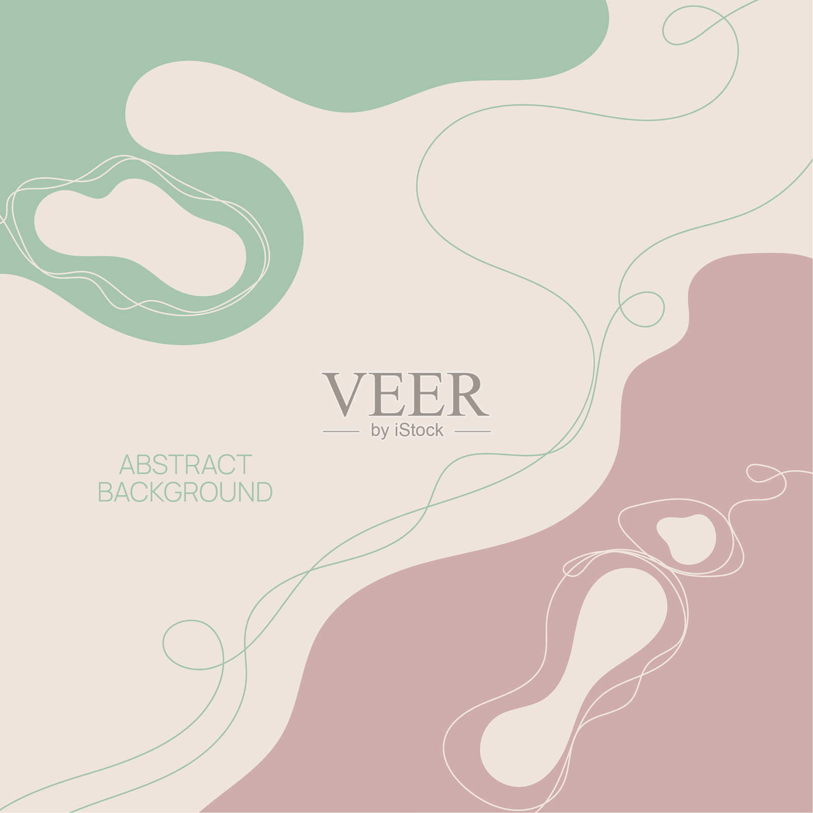 抽象背景与有机流动。插画图片素材