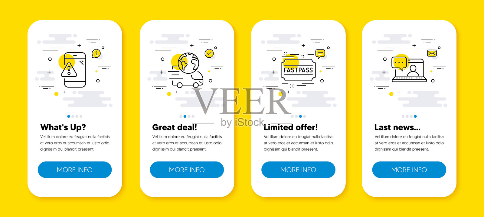 fastpass警告信息和图标素材