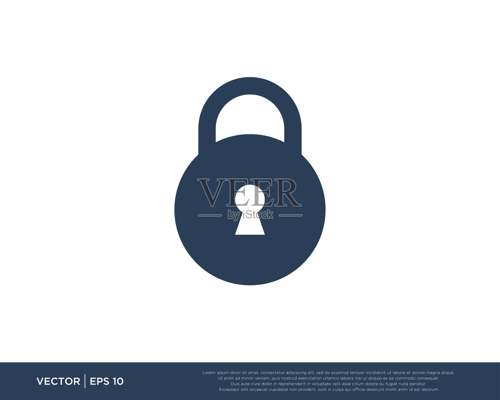 挂锁图标矢量插图设计编辑可调整大小EPS 10插画图片素材