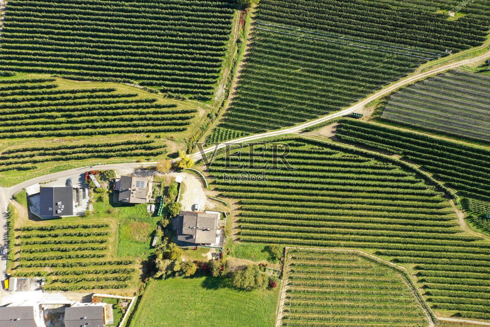 白云石教堂的鸟瞰图。秋天的意大利照片摄影图片