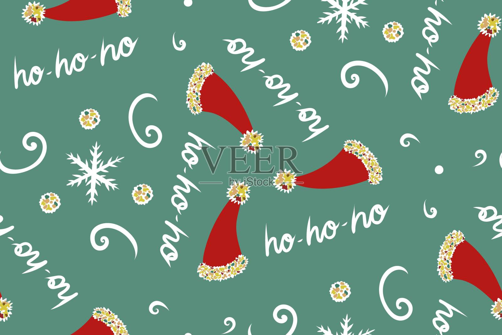 多彩的圣诞节和新年无缝格局。矢量设计剪贴簿，纺织品，墙纸，其他表面。插画图片素材