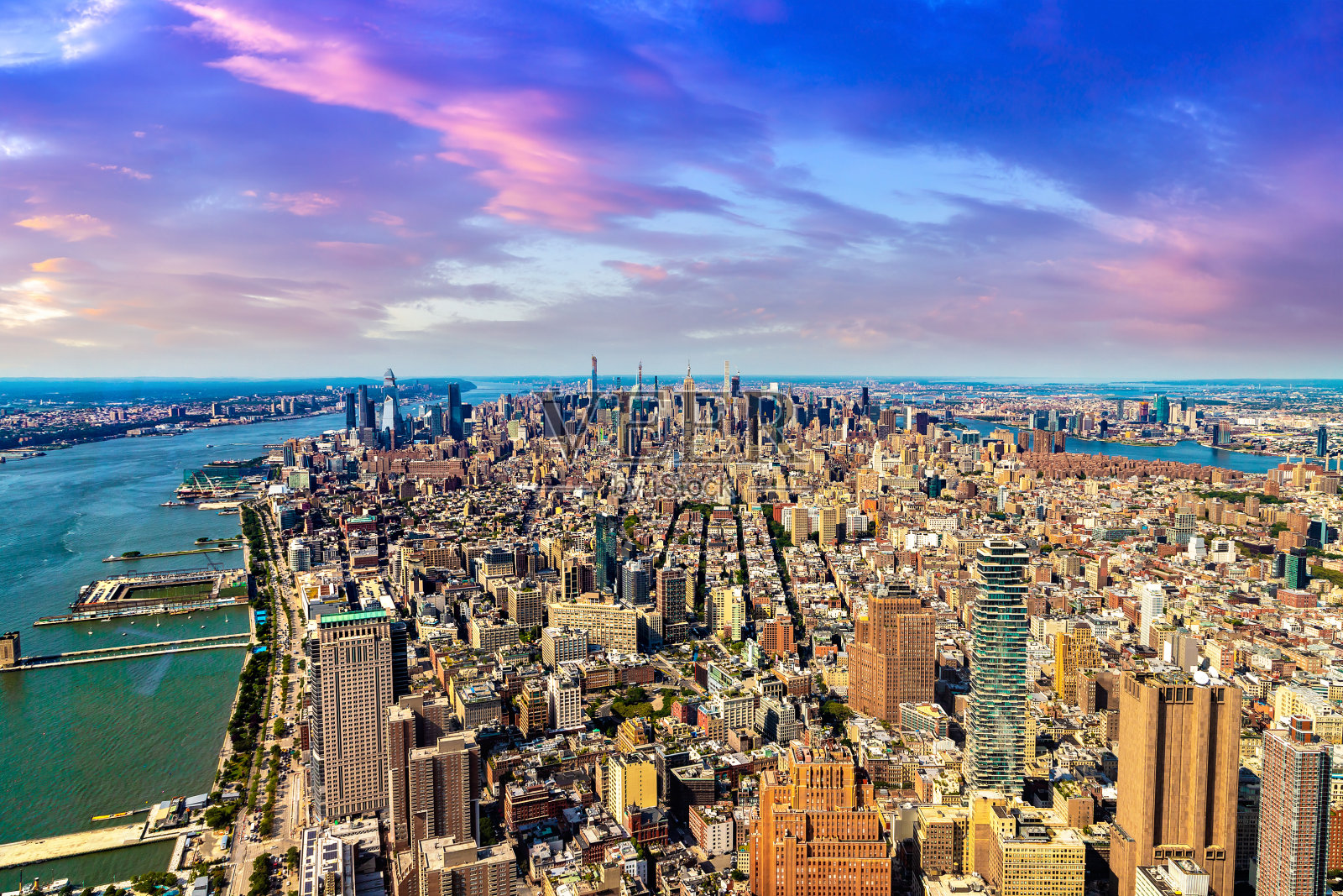 俯瞰曼哈顿照片摄影图片