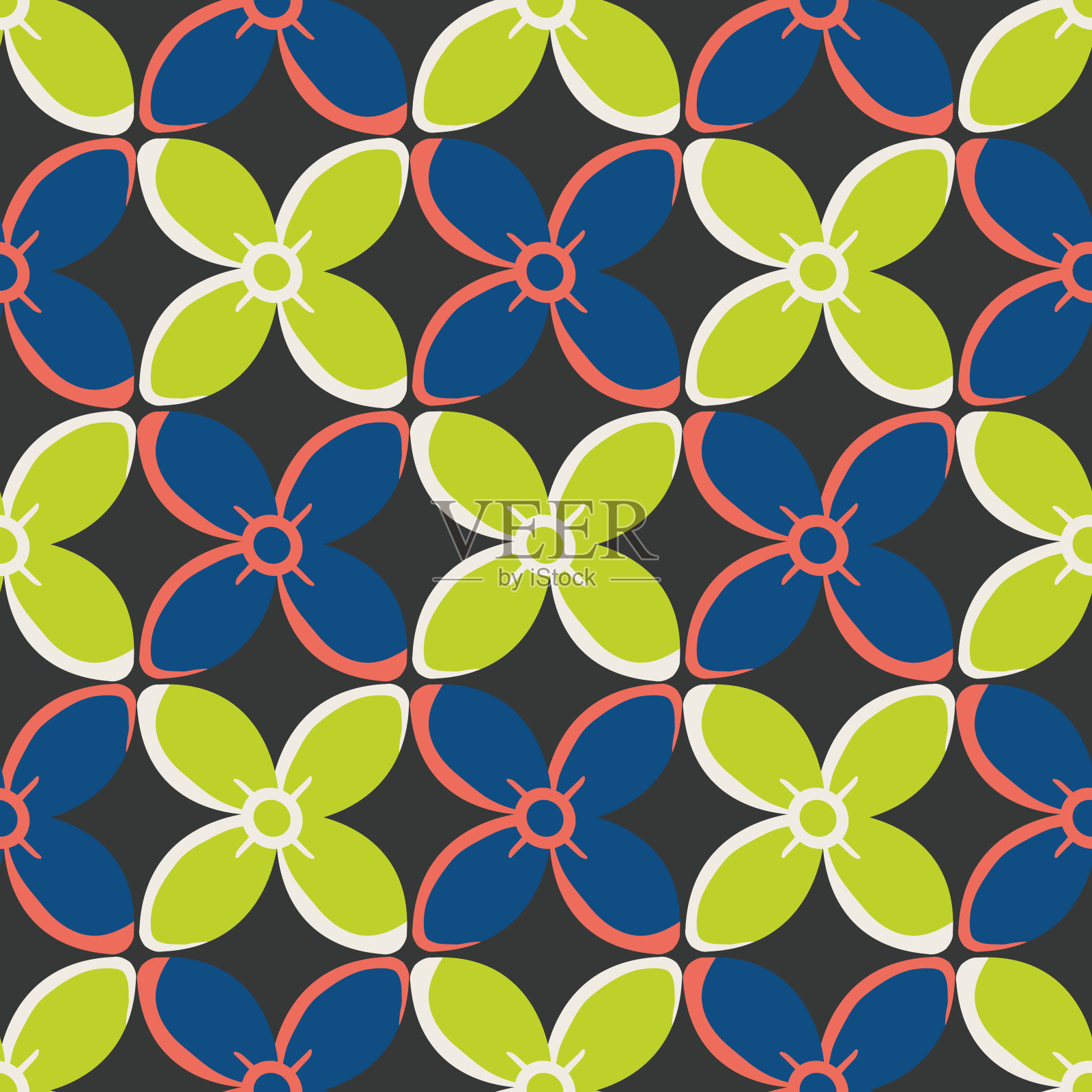 简单的中世纪风格风格化花卉矢量图案背景。手绘金赭石花卉图案在光的背景。几何的历史重演。自然四箔纸全部印刷包装插画图片素材