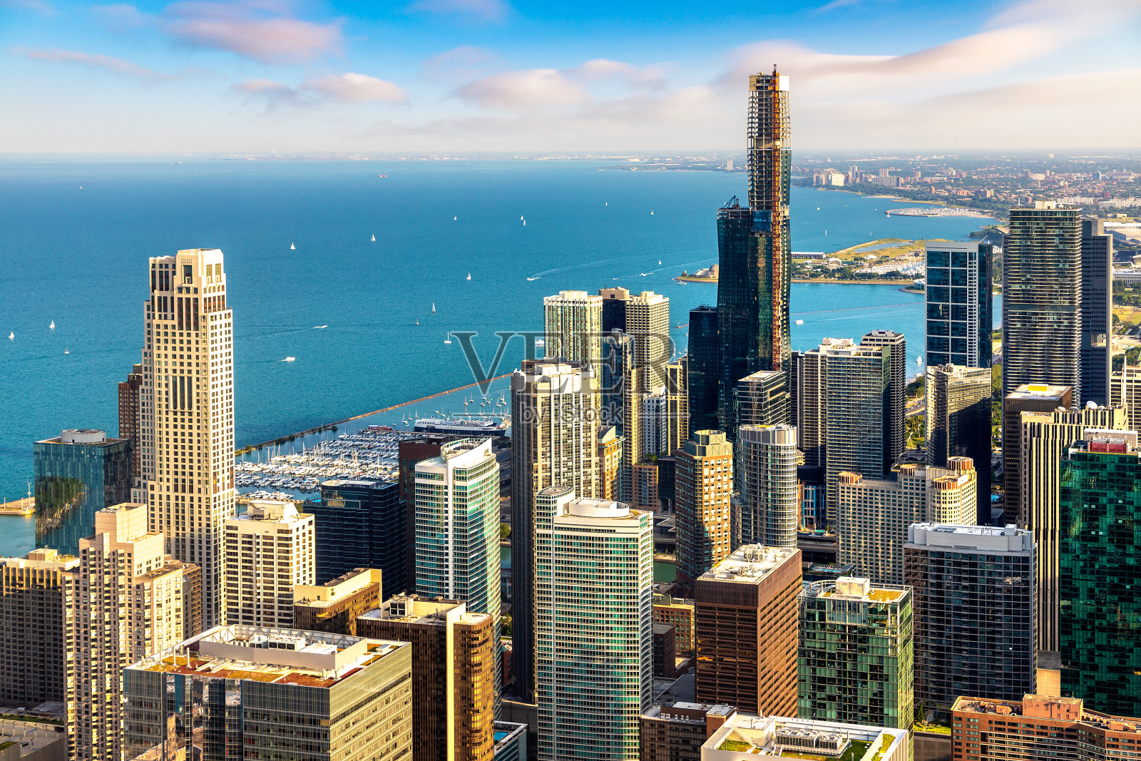 芝加哥鸟瞰图照片摄影图片