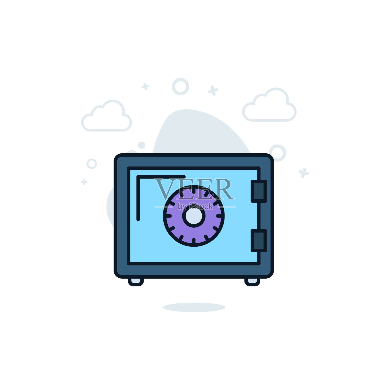 保存图标。矢量插图。保存颜色图标概念。插画图片素材