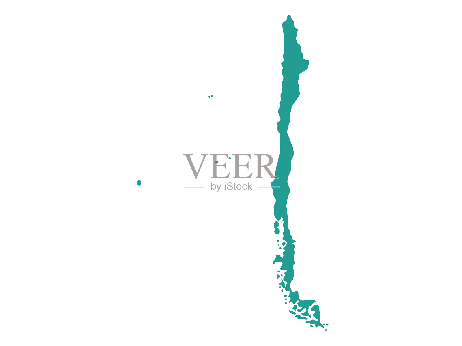 智利的地图插画图片素材