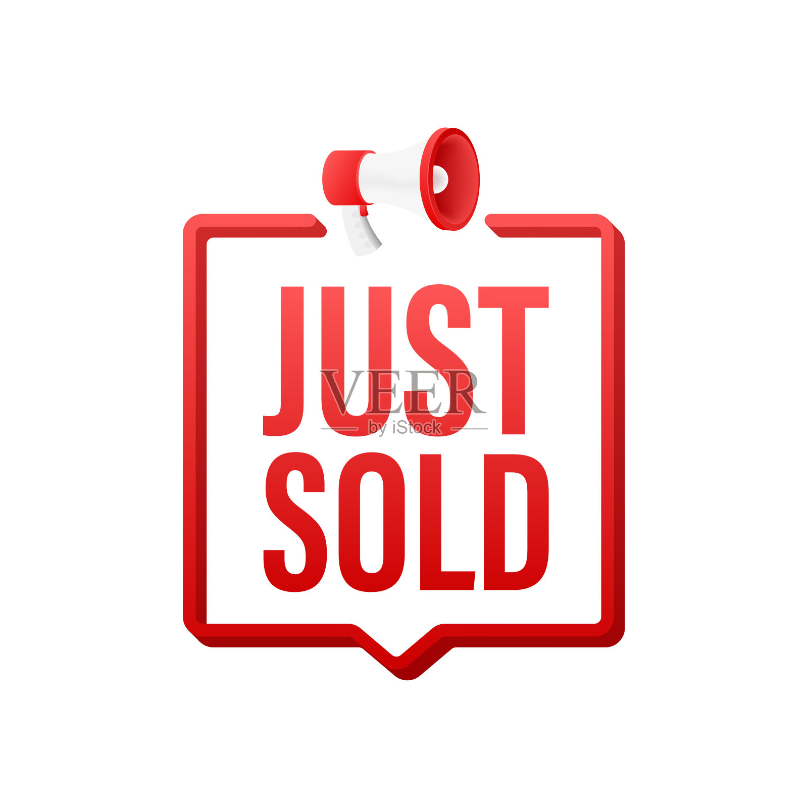 红色标签，白色背景。矢量插图。设计元素图片