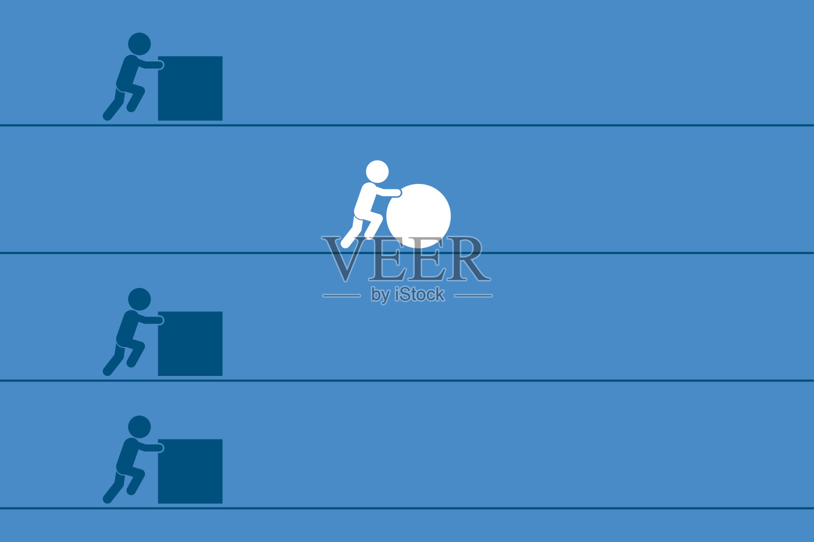 改进，竞争，追求，挑战，征服逆境，策略，效率，解决方案插画图片素材