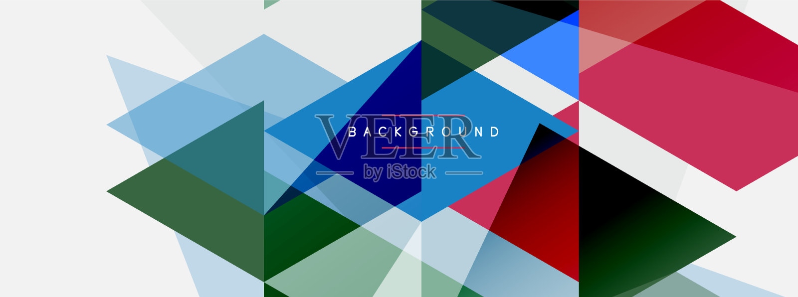 彩色三角形构成几何抽象插画图片素材