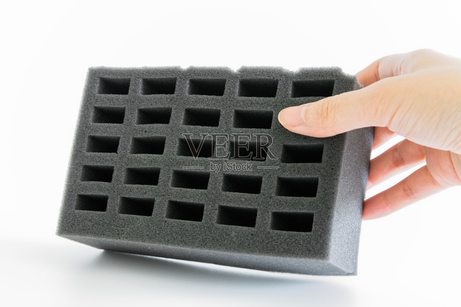 多孔黑色海绵泡沫照片摄影图片