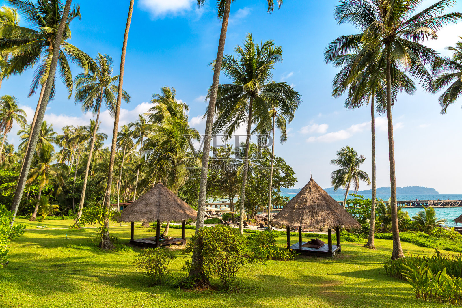 豪华热带度假酒店的凉亭照片摄影图片