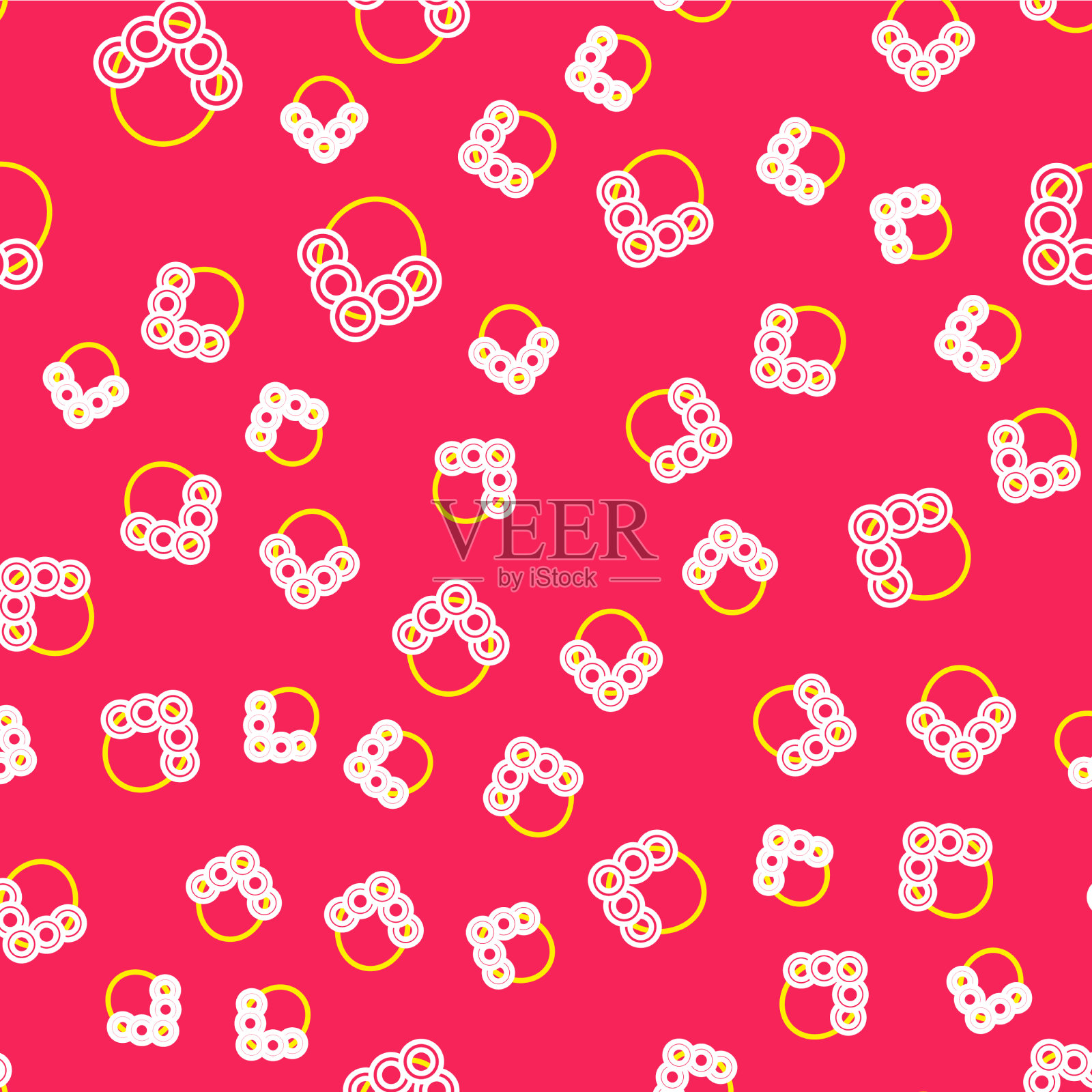 线俄罗斯百吉饼图标孤立的绳子插画图片素材