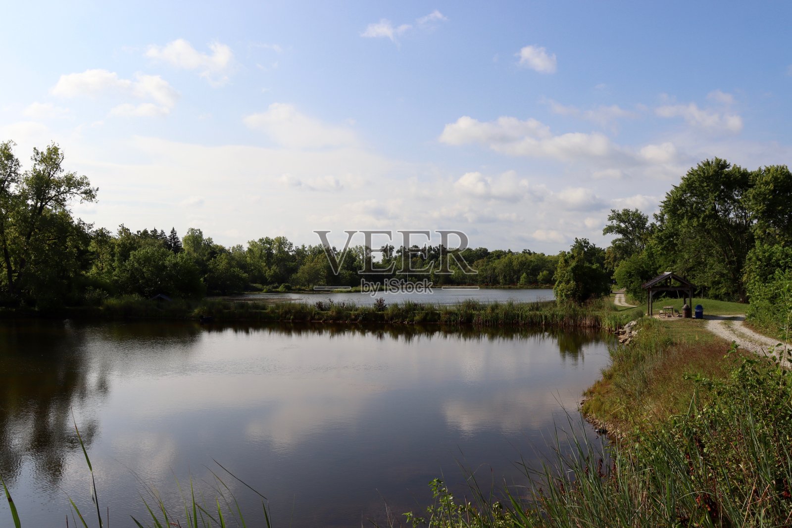 乡村湖泊照片摄影图片