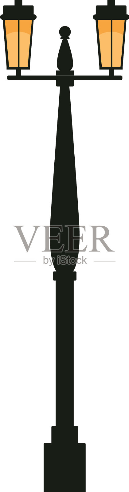 街postlamp经典插画图片素材