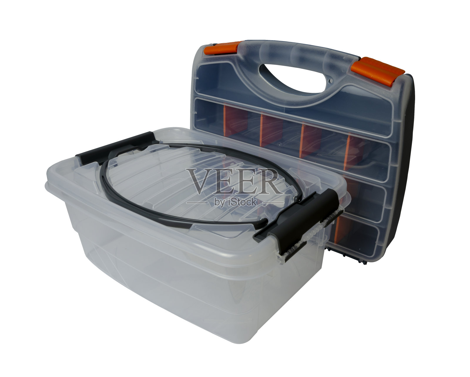 用于存放工具的塑料箱和容器照片摄影图片