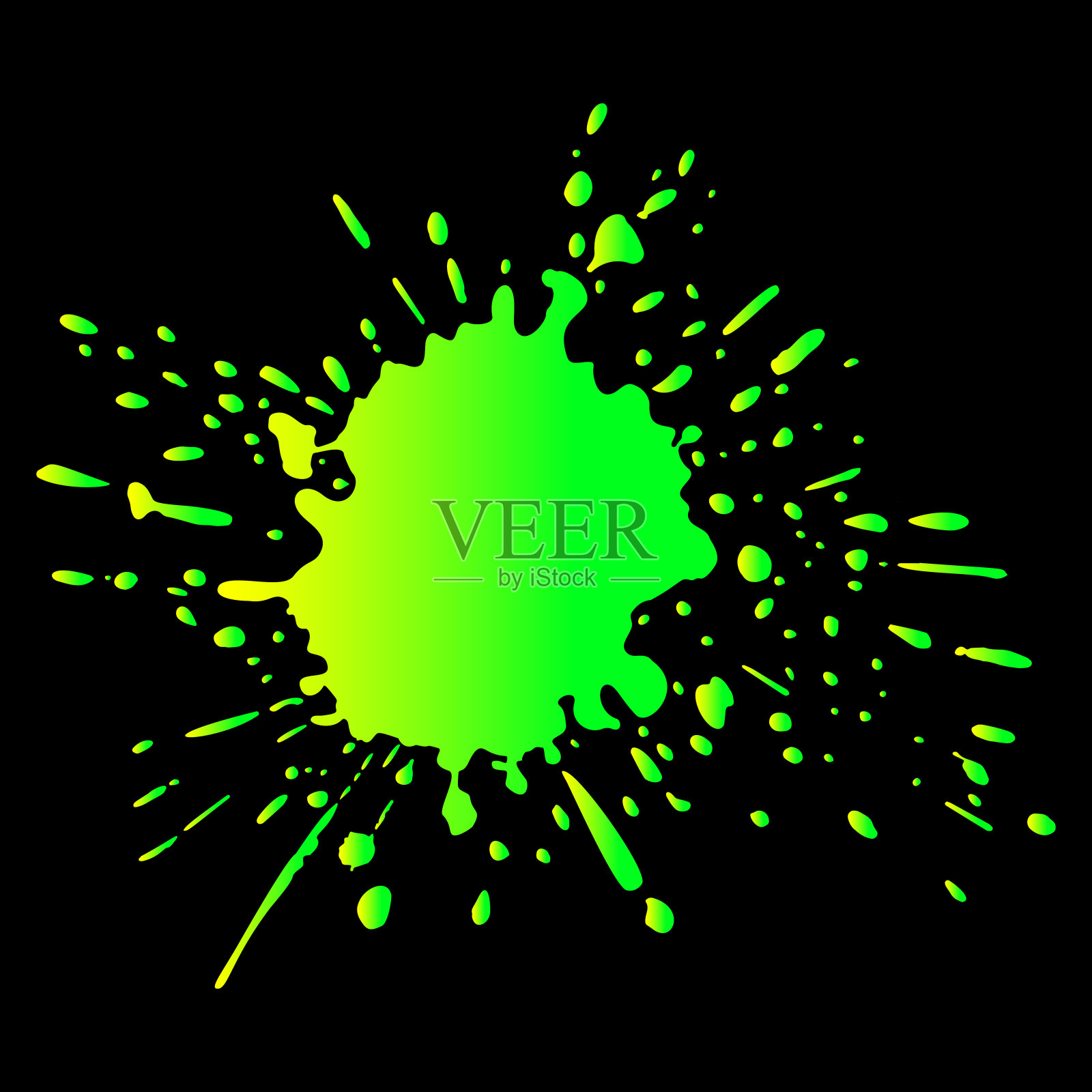 墨水下降。圆的,衣衫褴褛的墨迹。矢量插图。插画图片素材