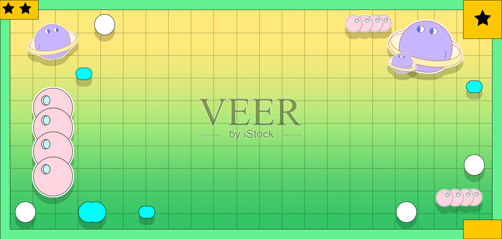 孟菲斯风渐变清新电商背景插画图片素材