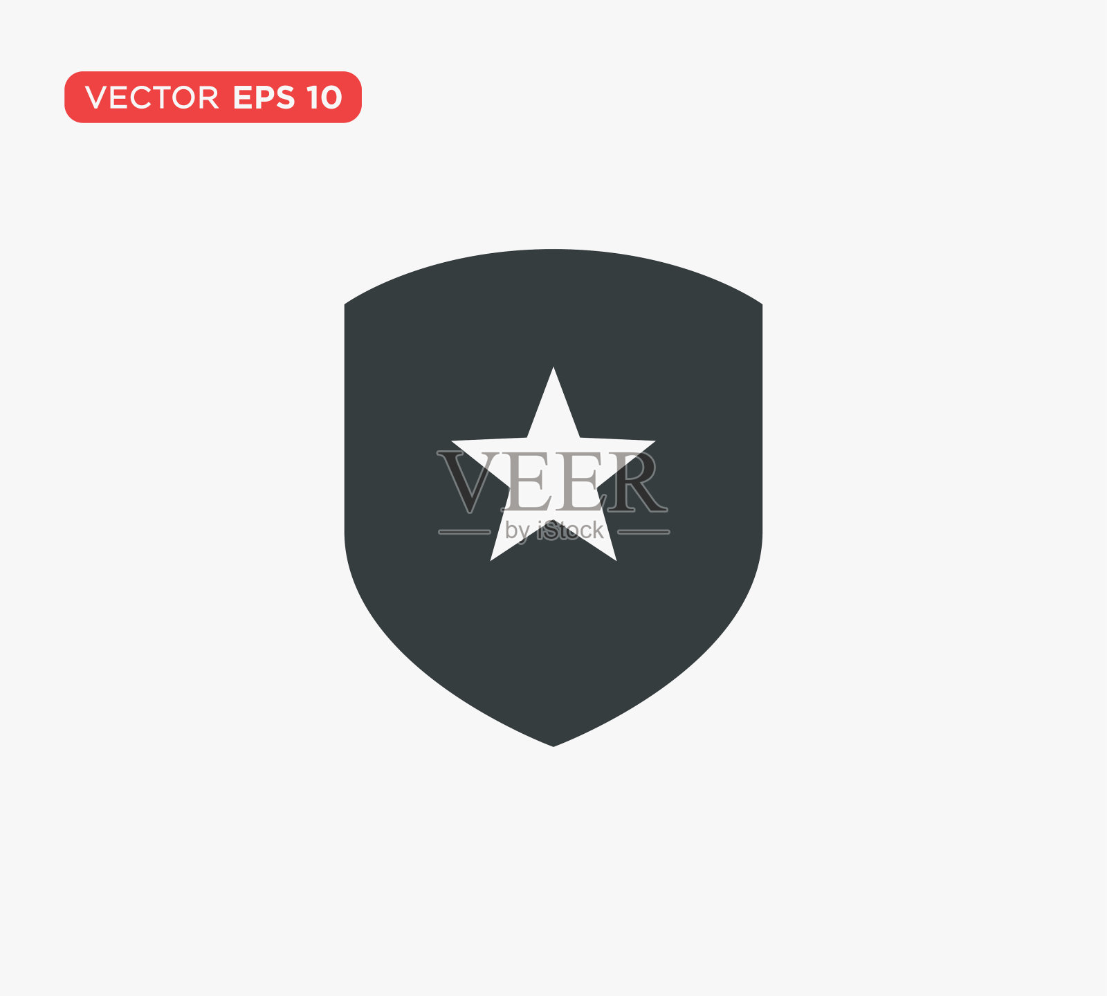 星盾图标矢量插图设计编辑可调整大小EPS 10设计元素图片