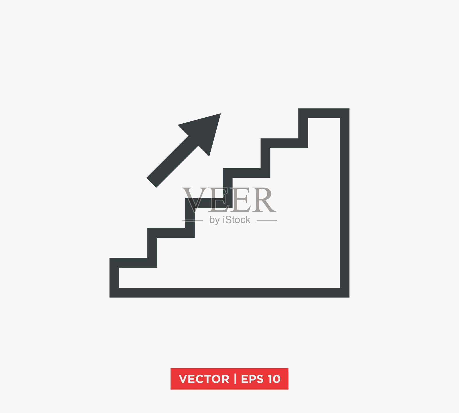 楼梯向上图标矢量插图设计编辑可调整大小EPS 10插画图片素材