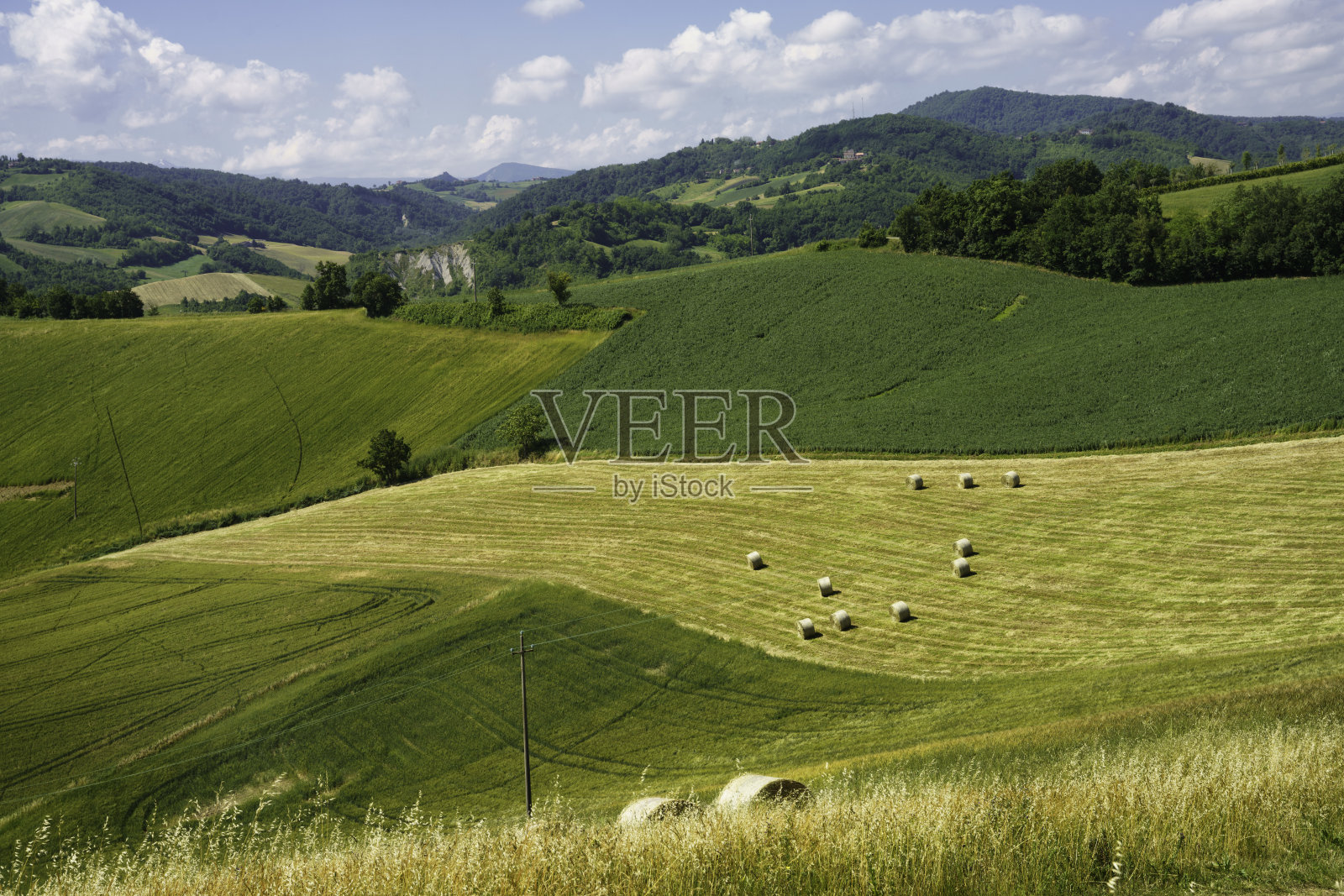 帕尔马，萨尔索马乔雷和福尔诺沃附近的乡村景观照片摄影图片