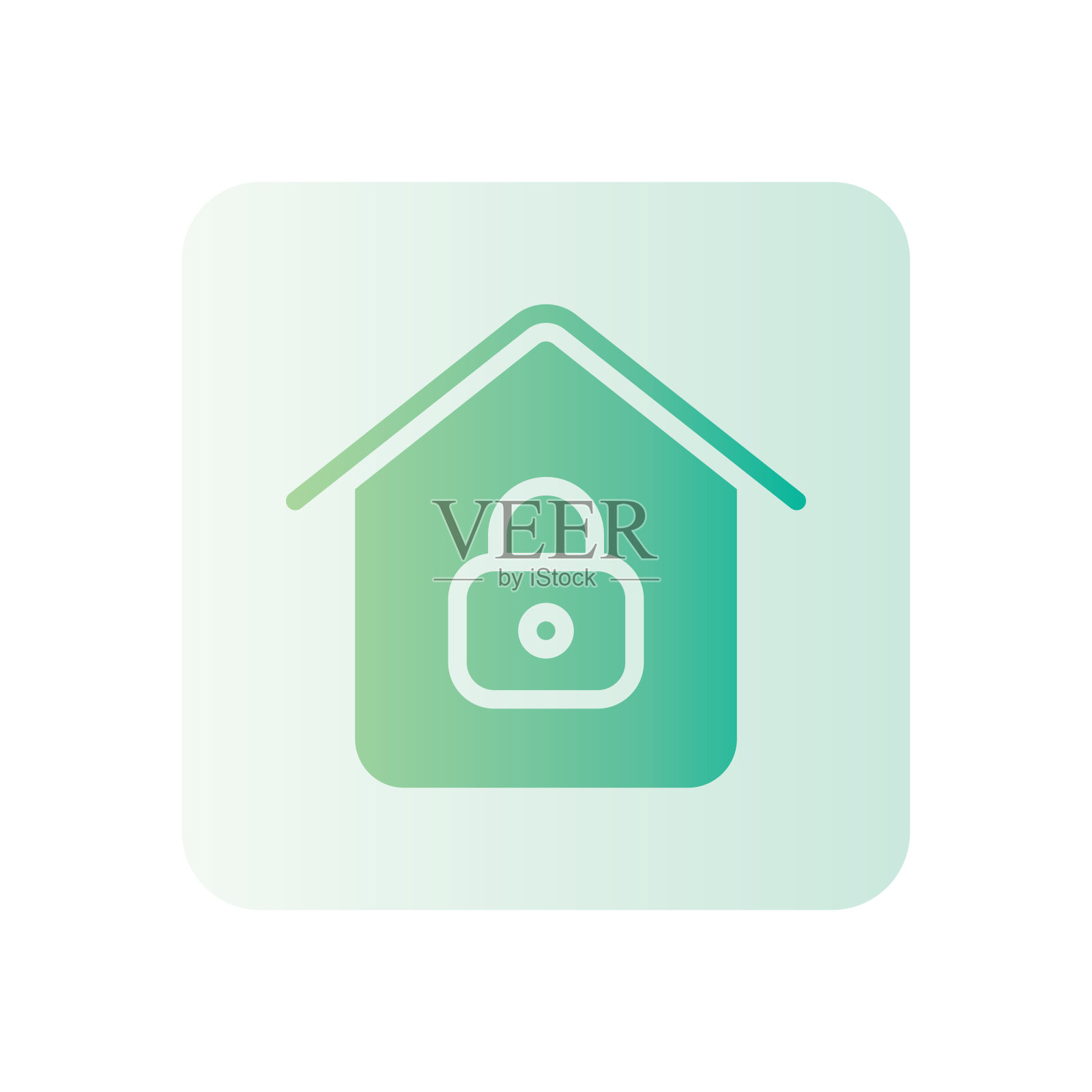 主锁渐变图标隔离在白色背景上图标素材