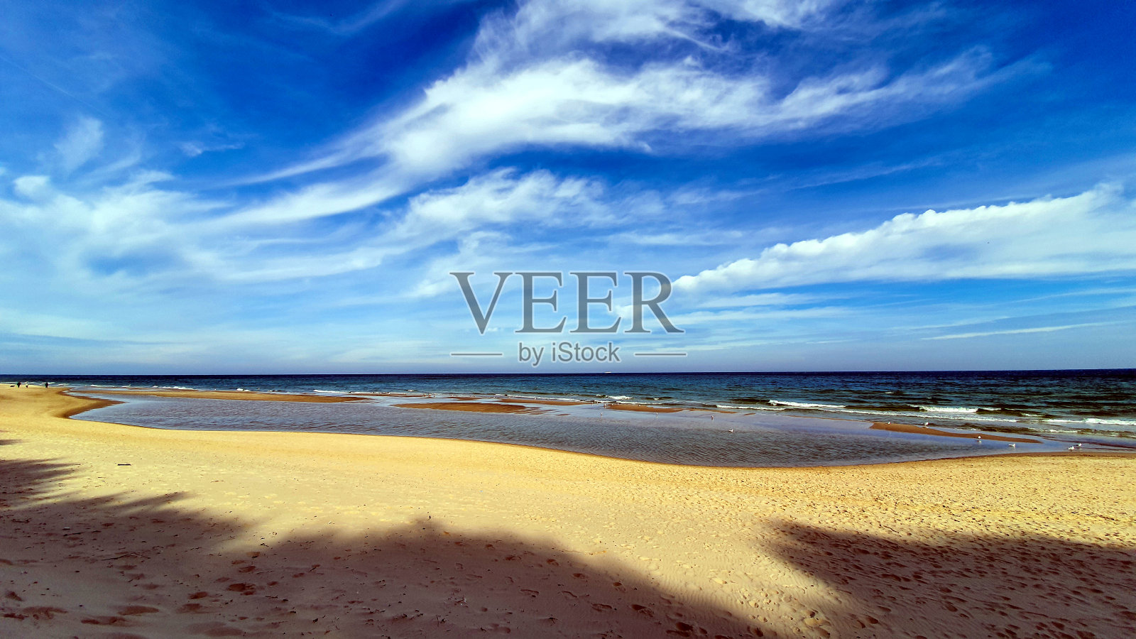 波罗的海的海洋景观。美丽的大自然。波兰之美。照片摄影图片