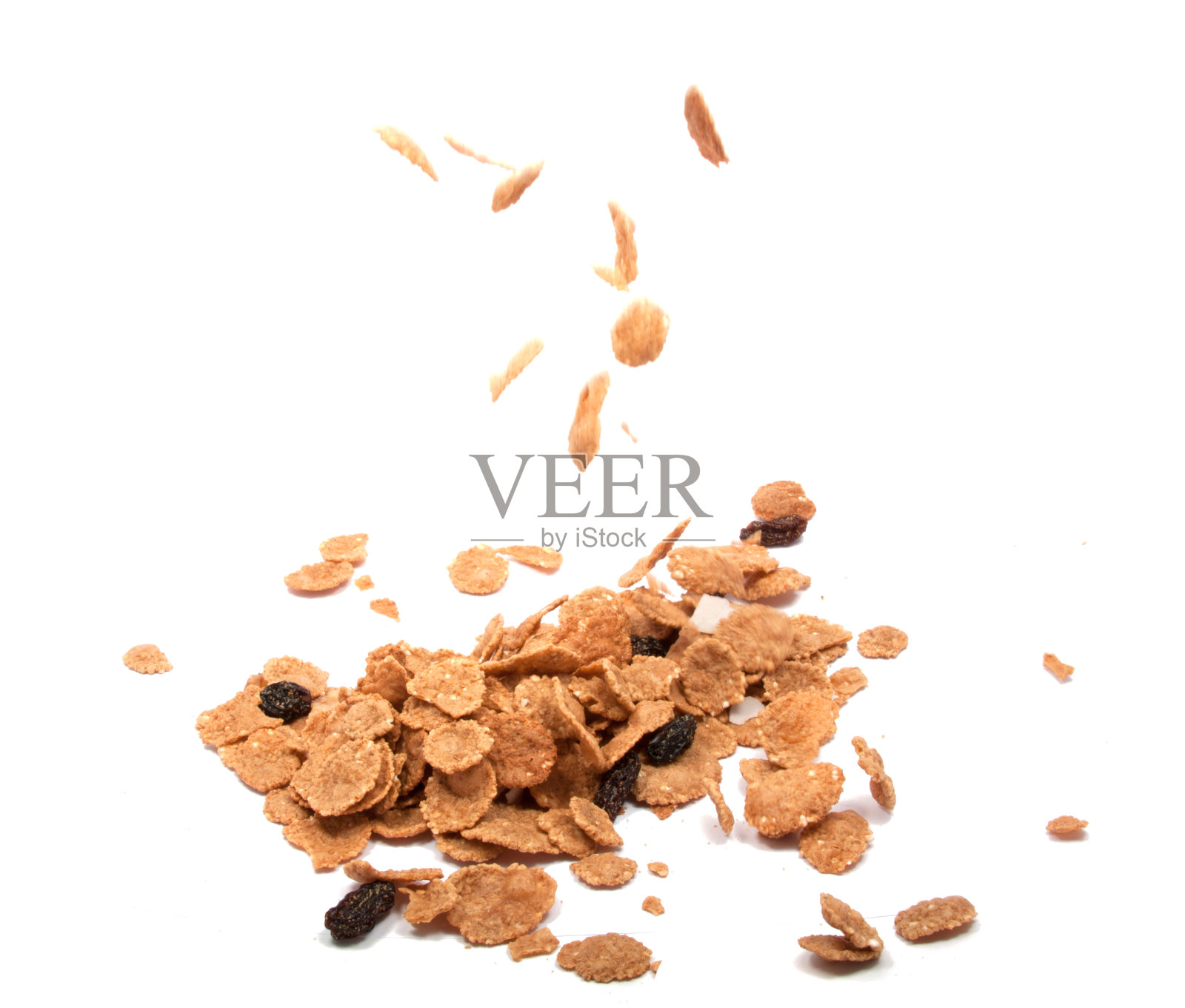 谷物片孤立在白色上照片摄影图片