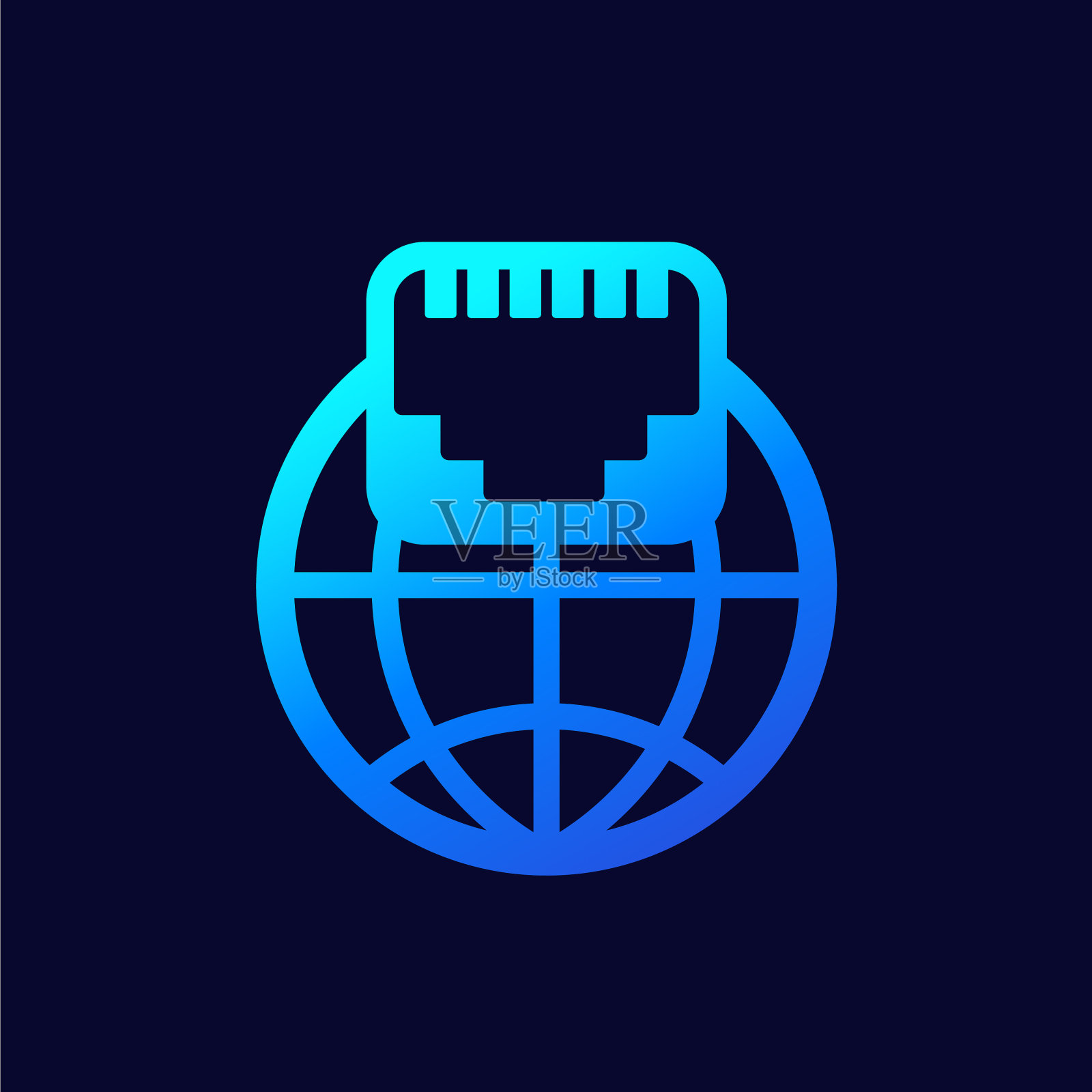 以太网端口网络图标插画图片素材