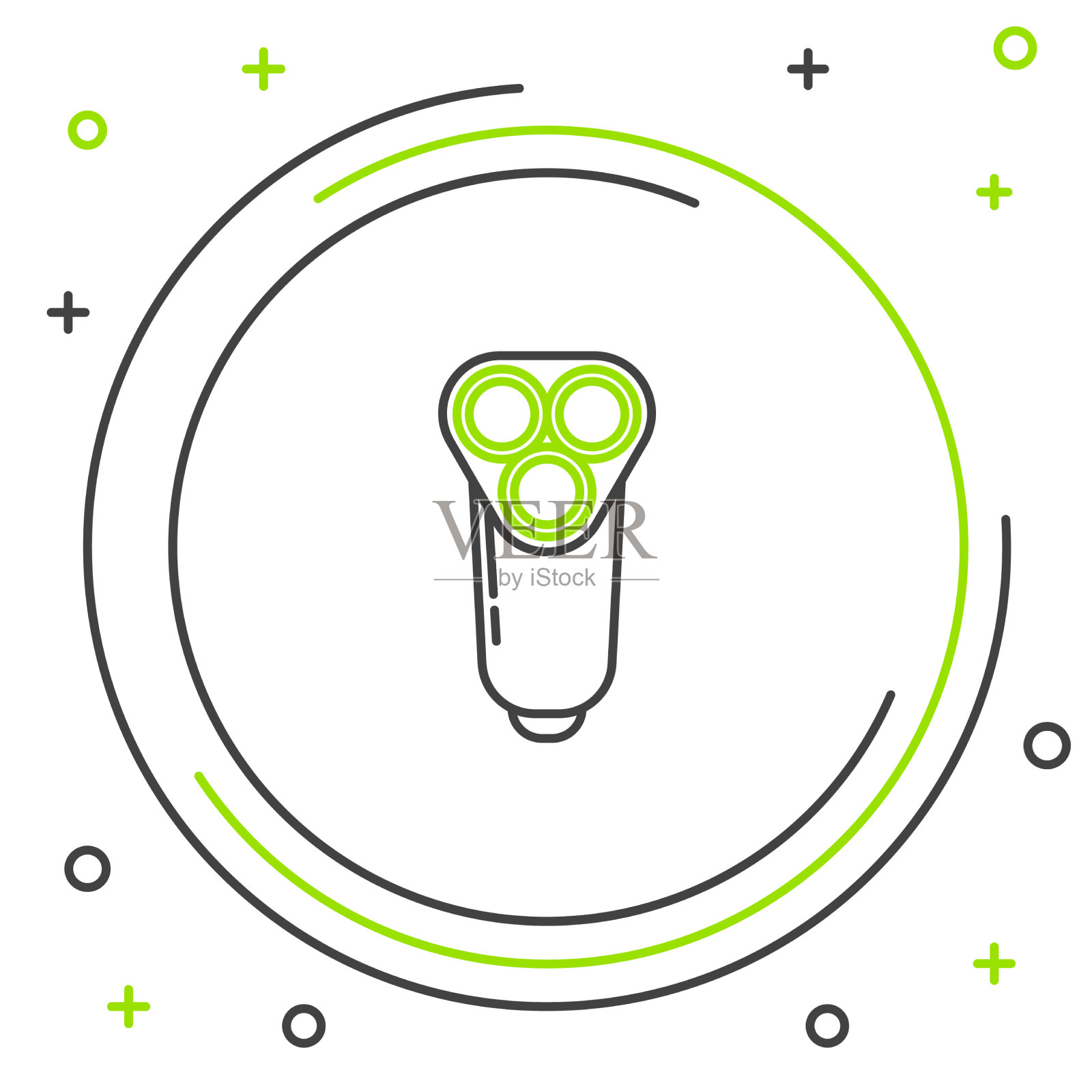 线电动剃须刀片为男士icon隔离上插画图片素材