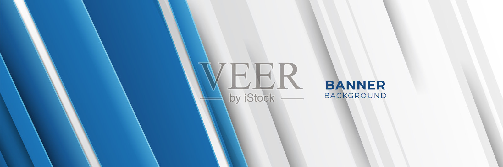 现代抽象渐变深蓝色技术旗帜背景插画图片素材