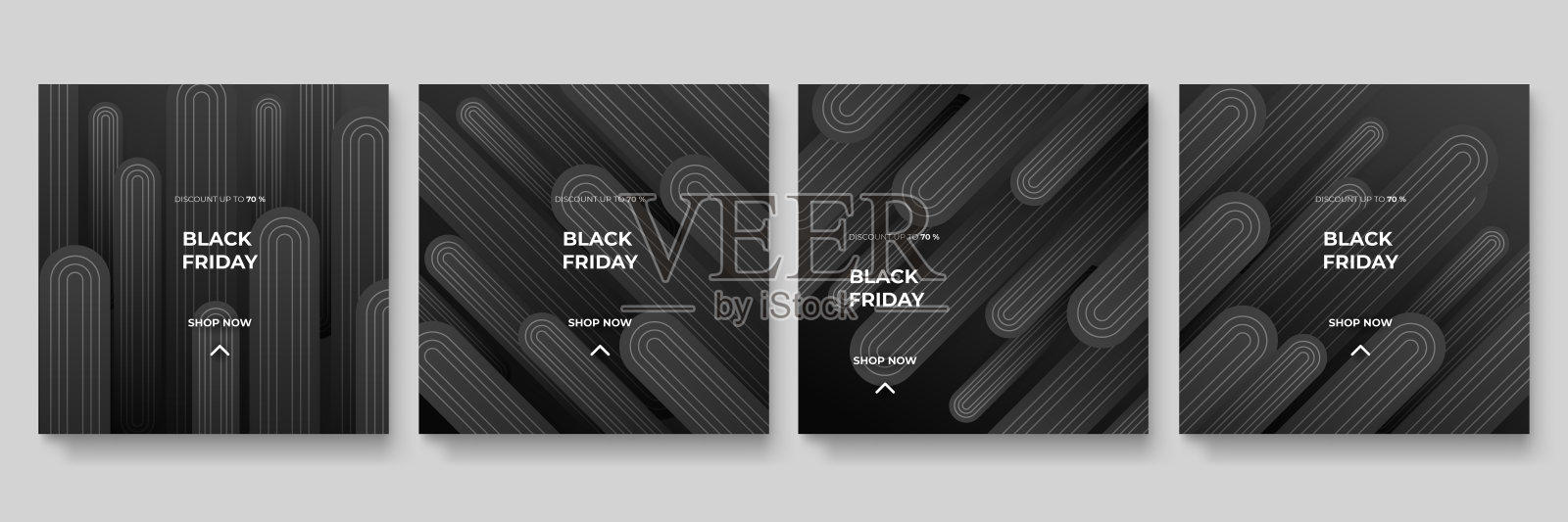 套黑色星期五销售后，社会媒体包模板premium海报向量。黑色星期五销售标签模板设计旗帜，想法，封面，小册子，印刷，传单，书，卡片，广告，海报，徽章插画图片素材